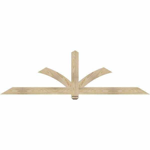 Ekena Millwork Redmond Rough Sawn Timber Gable Bracket, Douglas Fir, 84"W x 24"H x 2"D x 4"F, 7/12 Pitch GBW084X24X0204RED00RDF - main